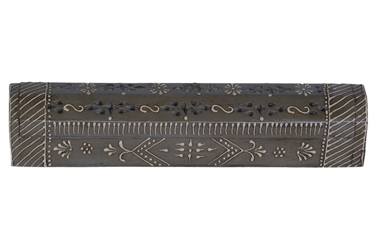 Grey Wooden Incense Box