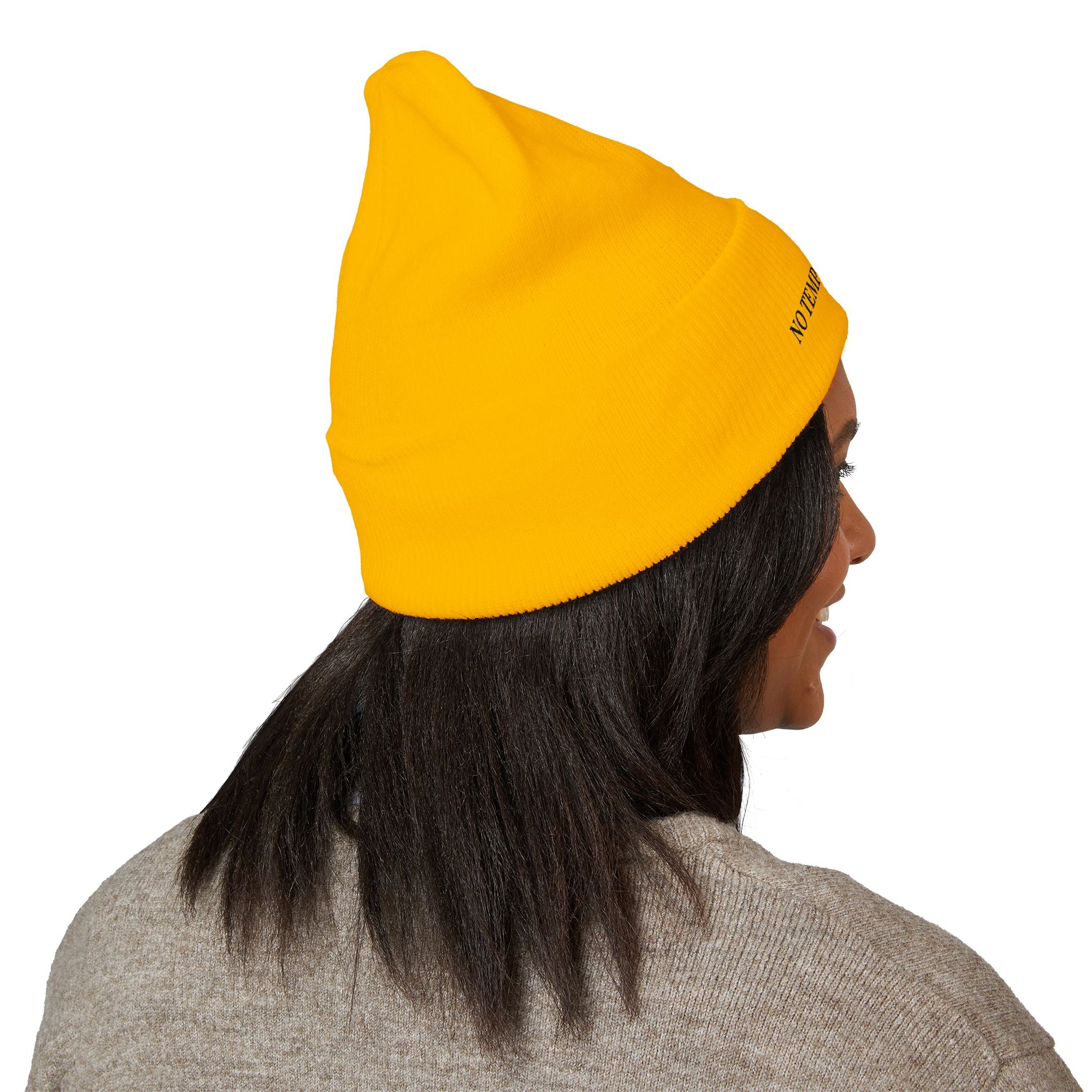 "No Temples Required" Embroidered Classic Cuffed Beanie