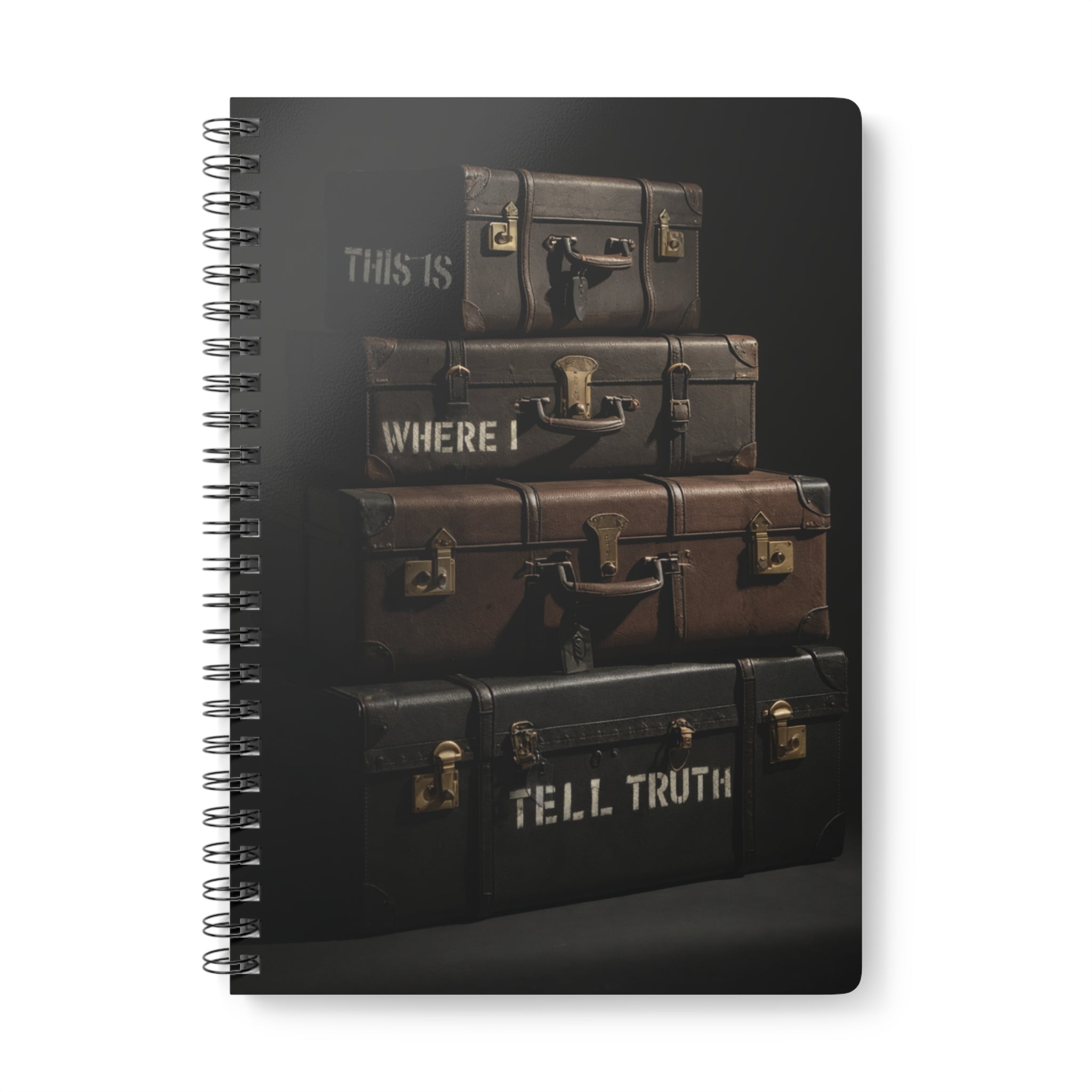 "This Is Where I Tell Truth" Inspirational Journal A5 Wire-O bound Notebook