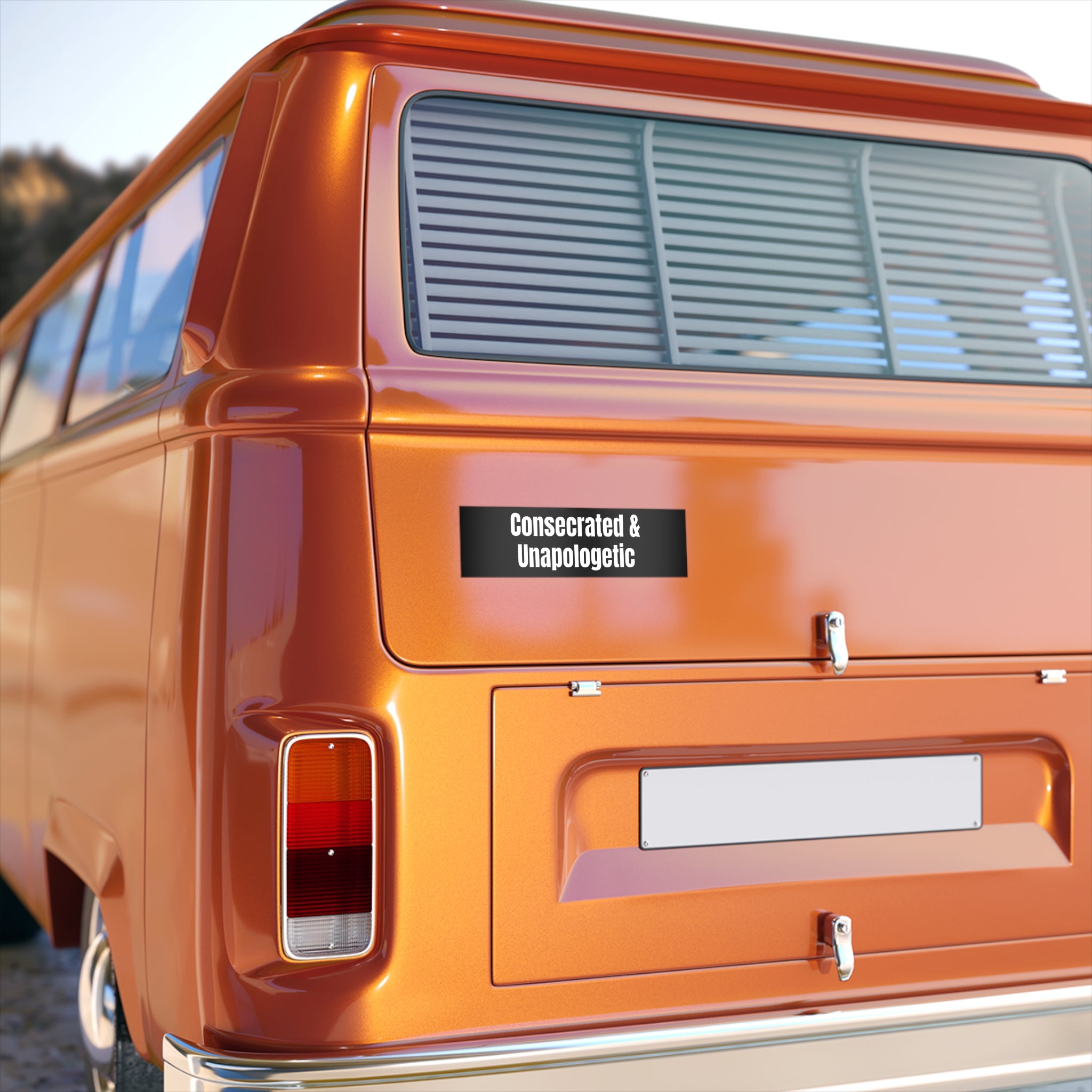 "Consecrated & Unapologetic" — Black Vinyl Sticker