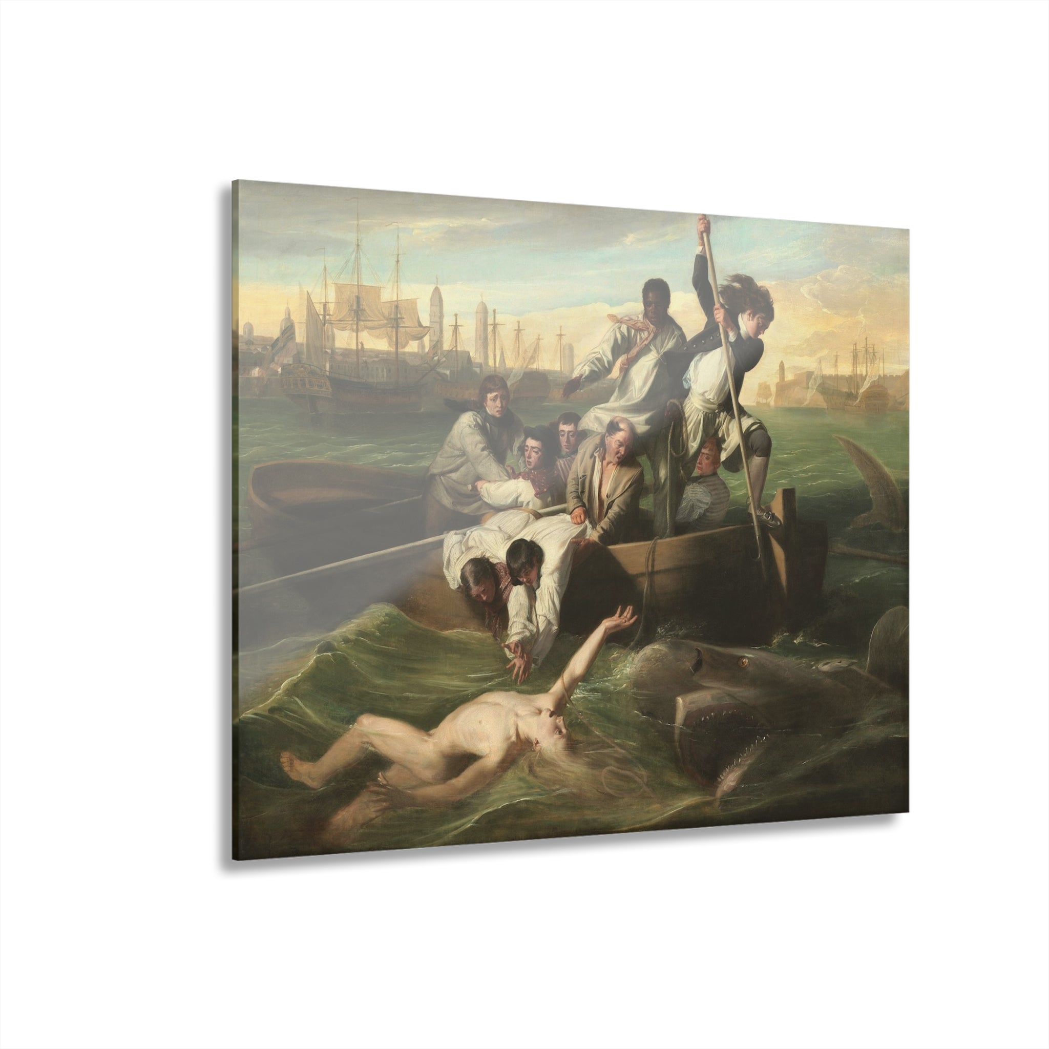 Acrylic Print — Classical Seaside Rescue Painting