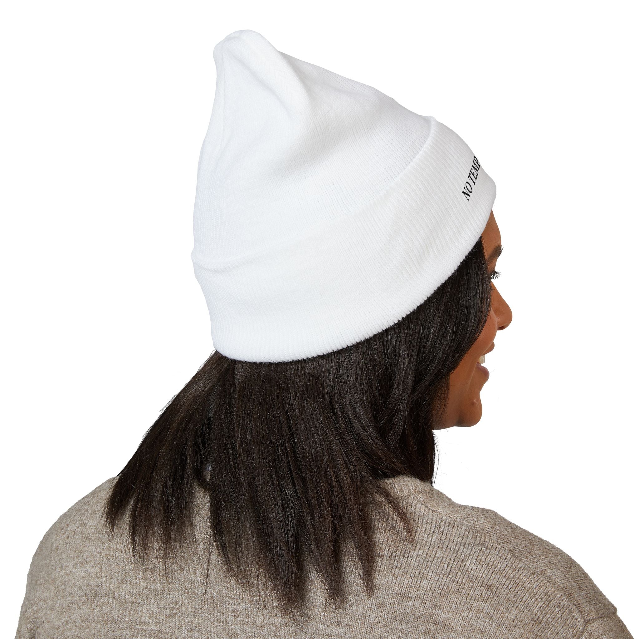 "No Temples Required" Embroidered Classic Cuffed Beanie