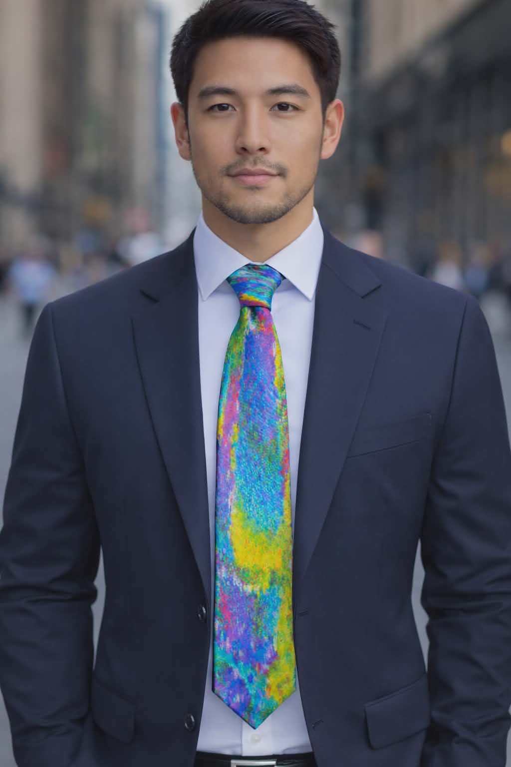 Luminous Flux | Threaded Horizons Silk Tie