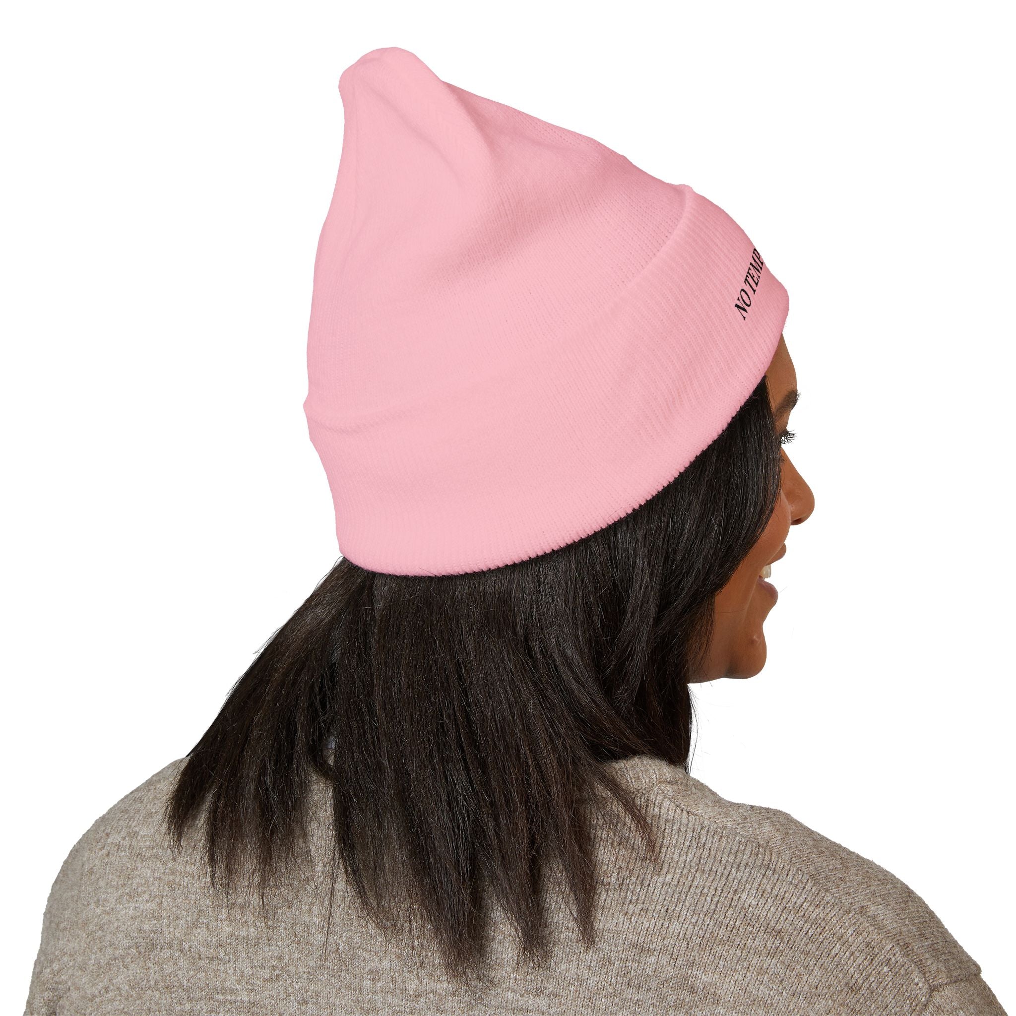 "No Temples Required" Embroidered Classic Cuffed Beanie