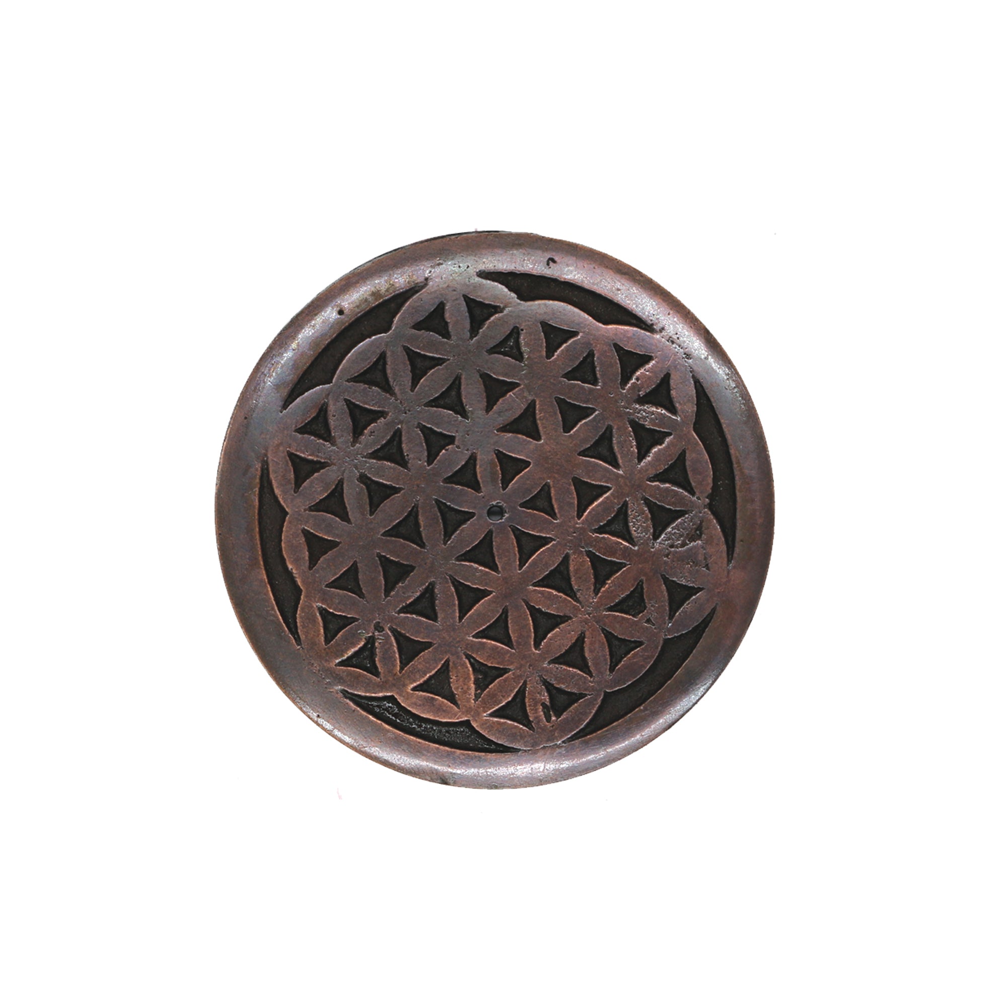 Flower of Life Wood Incense Burner