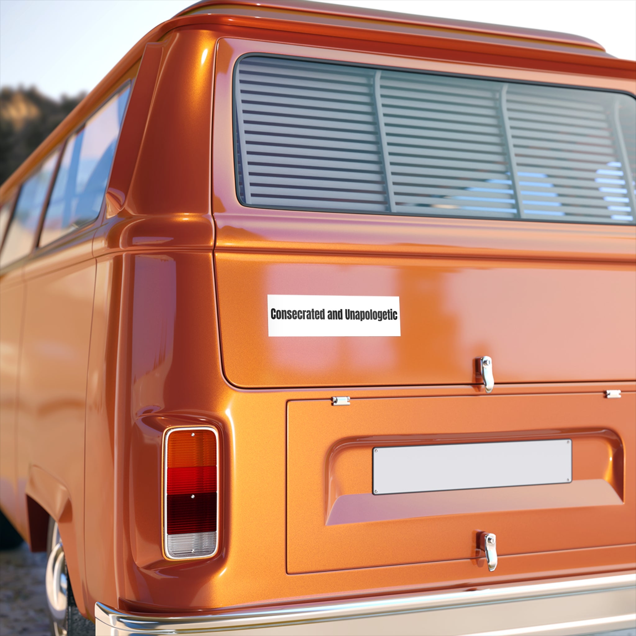 "Consecrated And Unapologetic" — White Vinyl Sticker