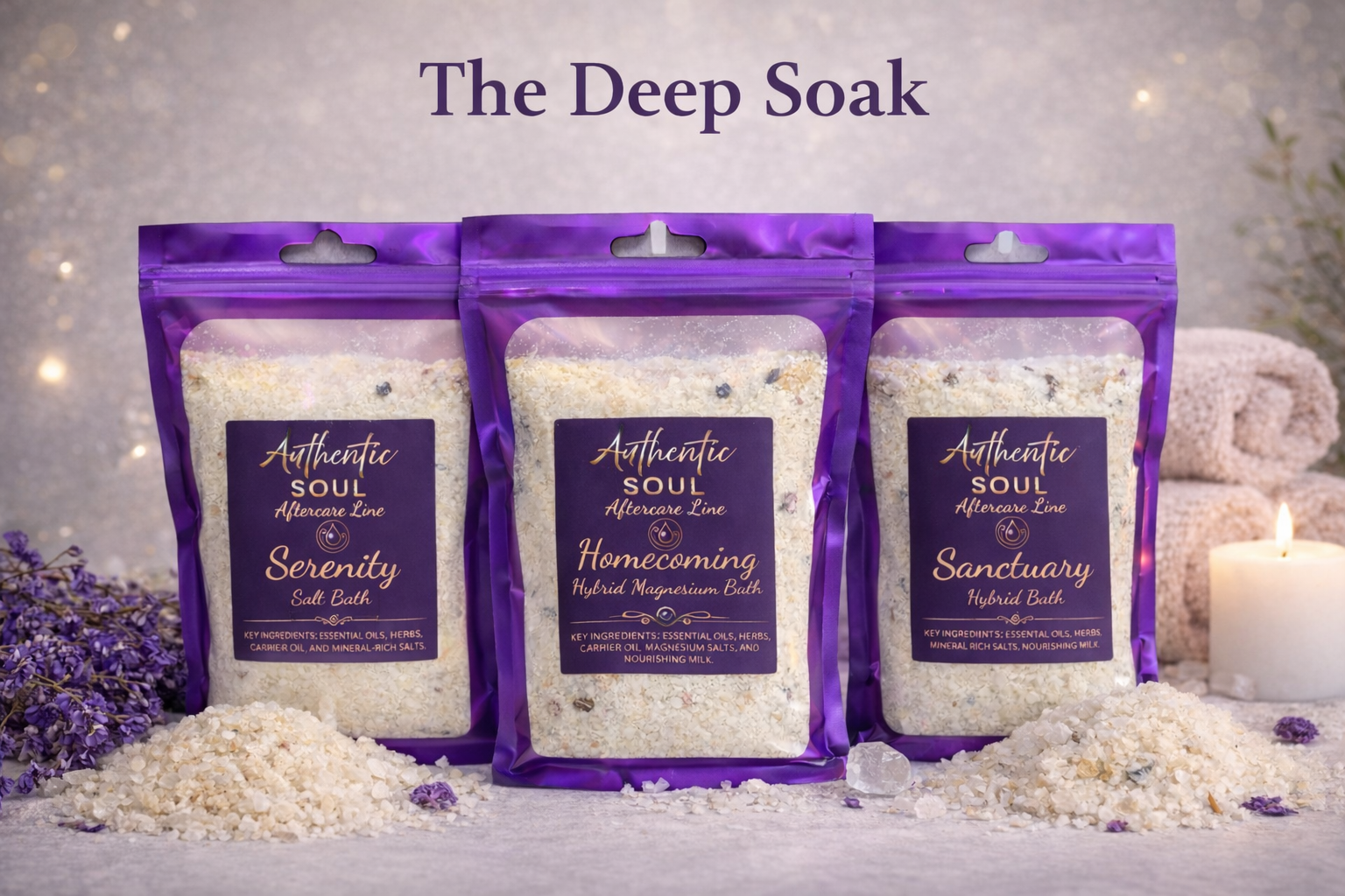 The "Deep Soak" Trio | Bath Pouch Bundle