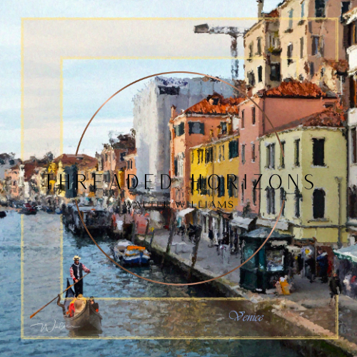 Venetian Drift | Threaded Horizons Silk Scarf