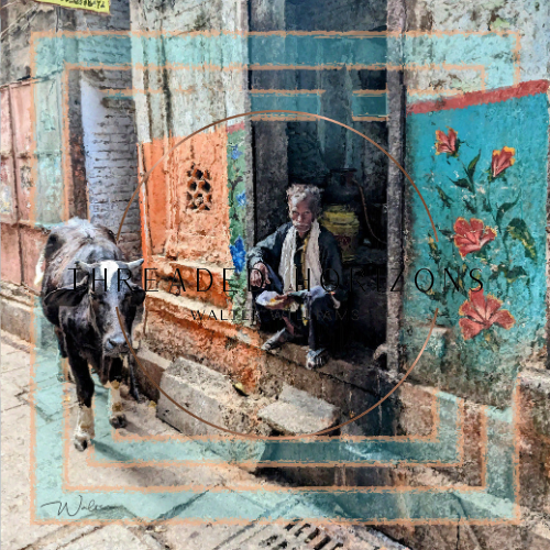 Varanasi Threshold | Threaded Horizons Silk Scarf