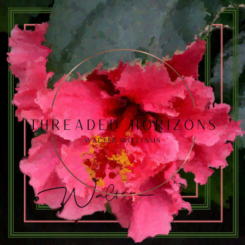 Hibiscus Ember | Threaded Horizons Silk Scarf