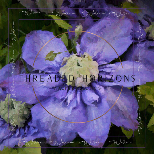 Clematis Garden | Threaded Horizons Silk Scarf