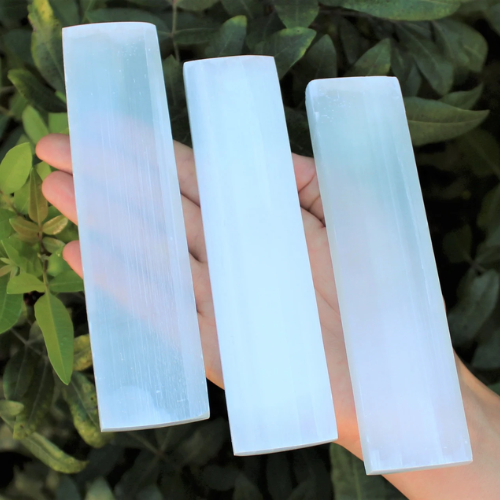 Selenite Charging Station – 6" Natural Crystal Slab