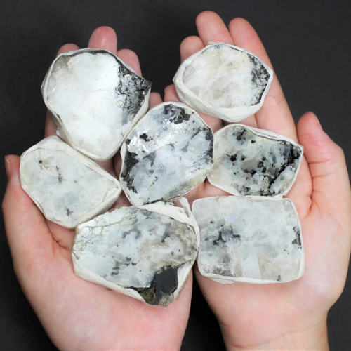 Rainbow Moonstone – Premium Natural Polished Stones (1.5–2.5")