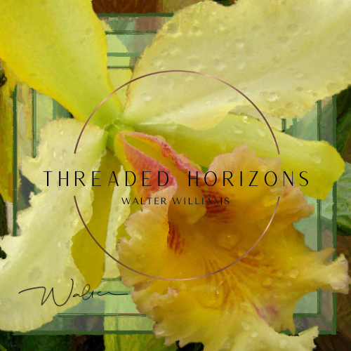 Quiet Bloom in Golds | Threaded Horizons Silk Scarf
