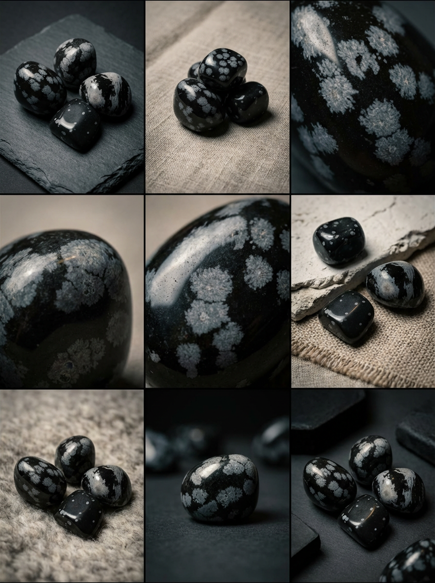 Snowflake Obsidian Tumbled Stone