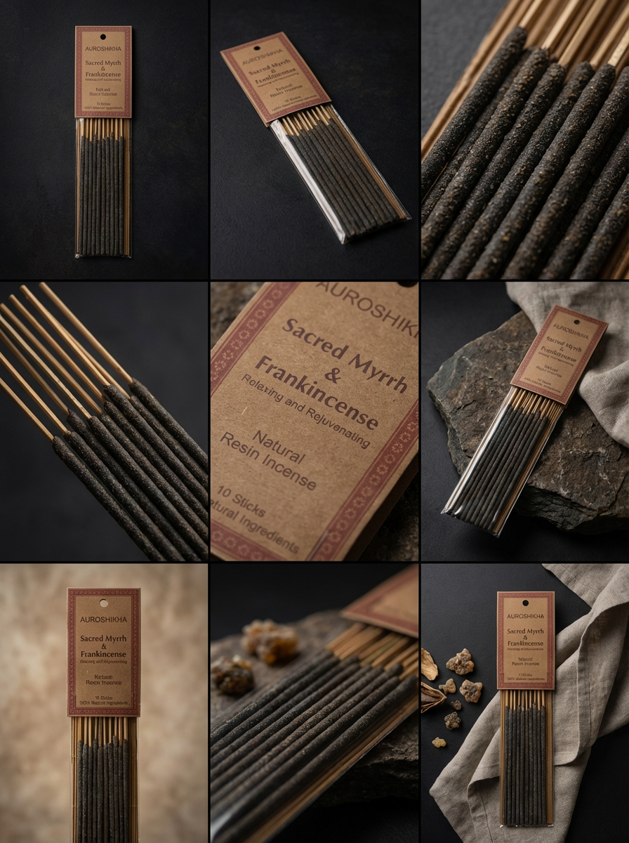 Natural Resin Sacred Myrrh & Frankincense Incense Sticks