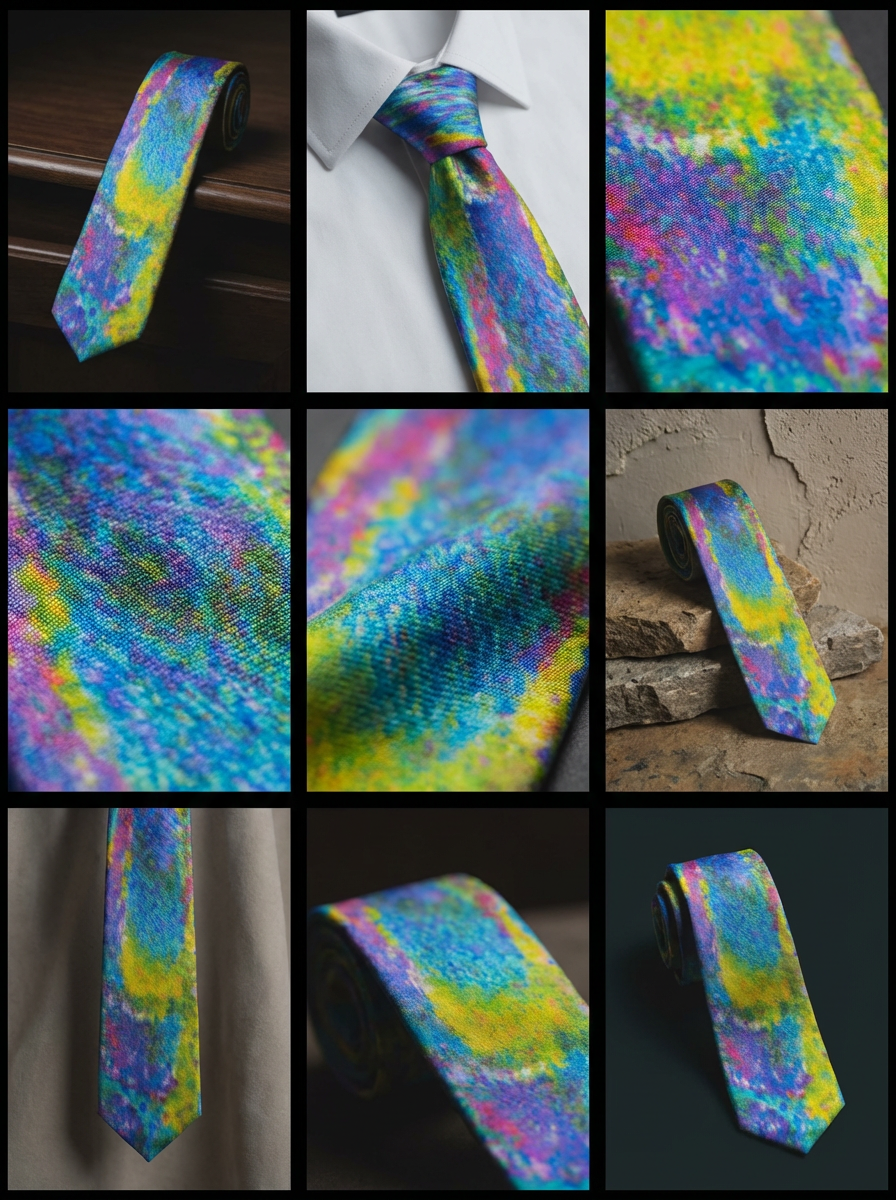 Luminous Flux | Threaded Horizons Silk Tie